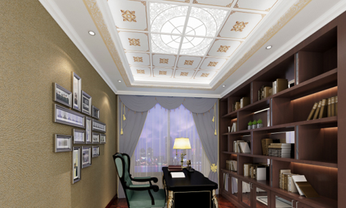 奧邦說在這么美的書房看書，就是清爽舒適